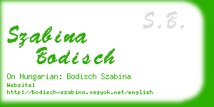 szabina bodisch business card